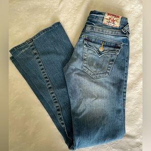True Religion flare light wash 25/30 jean